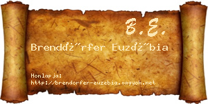 Brendörfer Euzébia névjegykártya